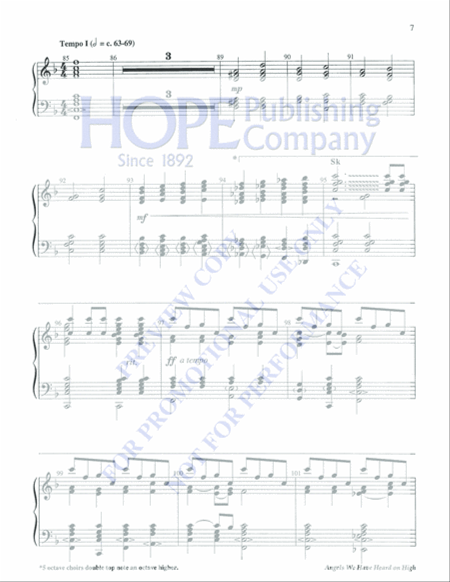 Angels We Have Heard on High 5-Octaves scores gallery preview page 7