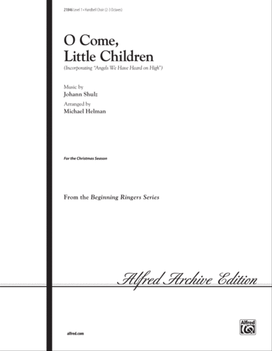 O Come, Little Children Handbell Choir scores gallery preview page 1