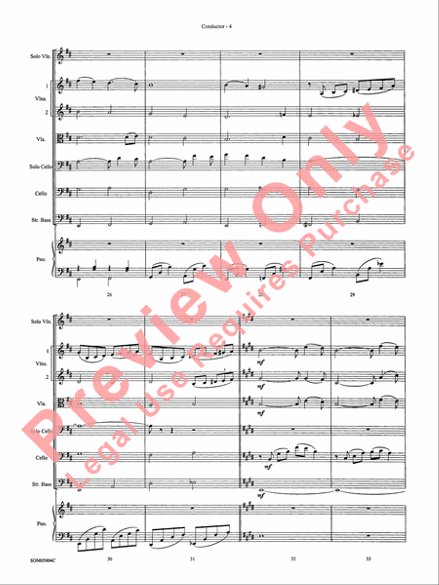 Love Affair, Theme from String Orchestra scores gallery preview page 6