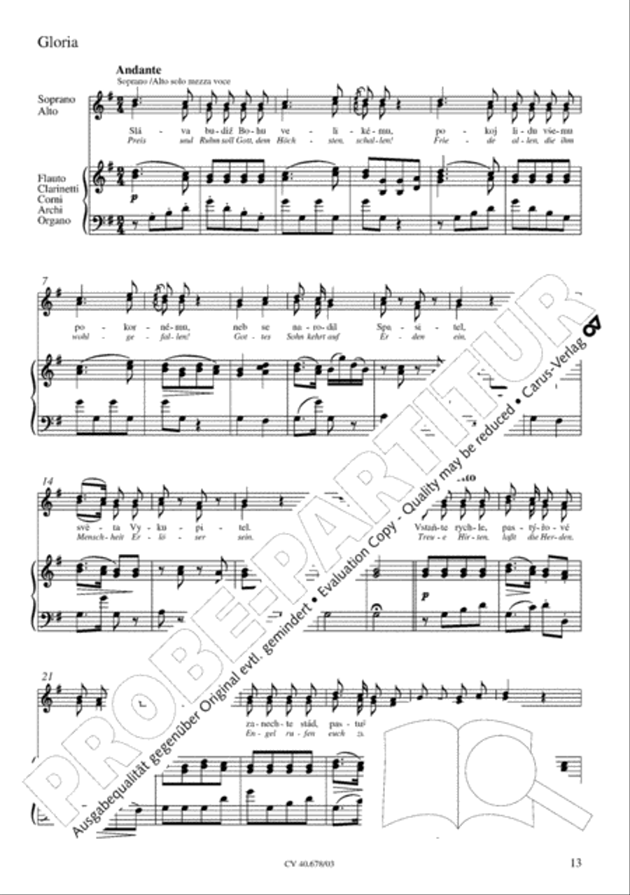 Missa pastoralis bohemica 4-Part scores gallery preview page 14