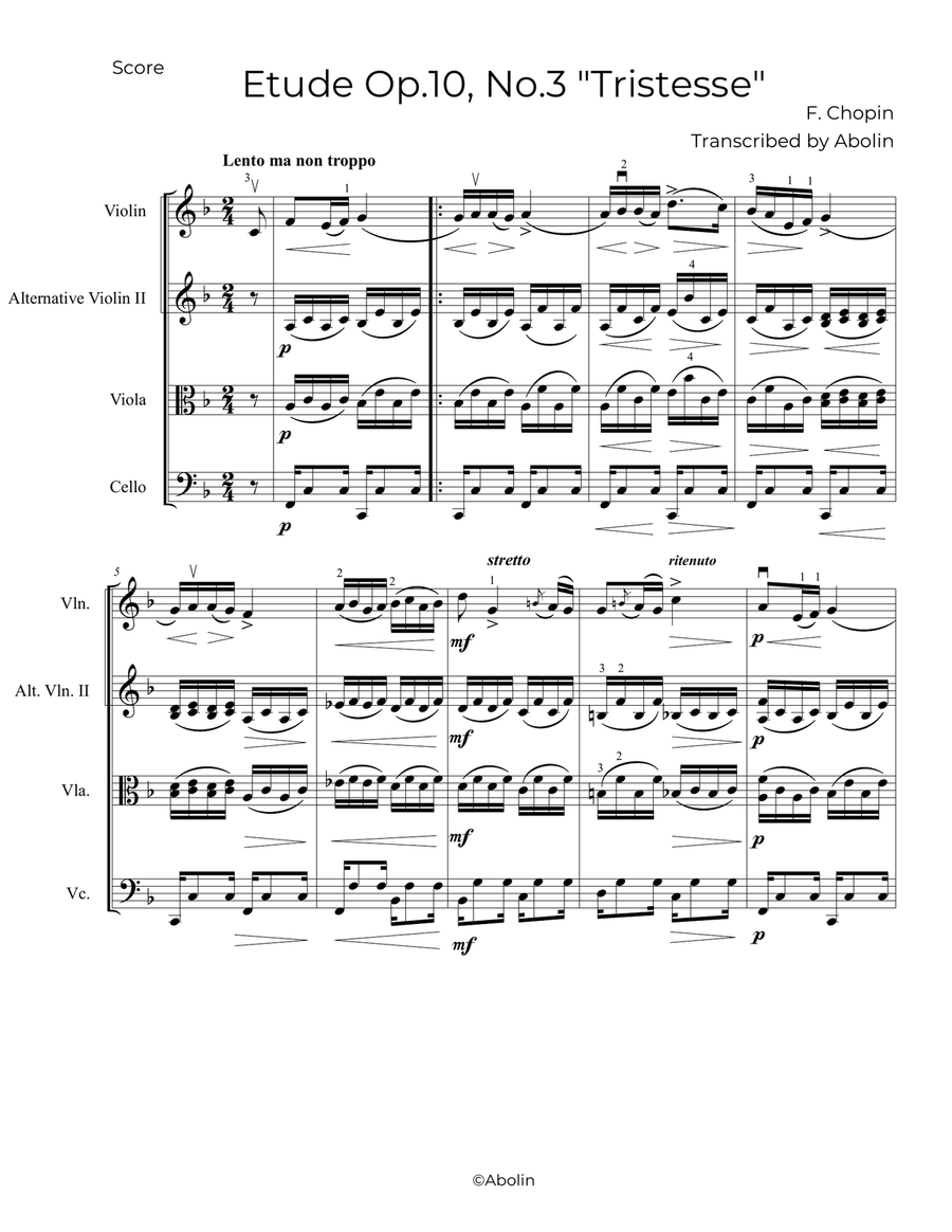 Chopin: Etudes Op.10 No.3 