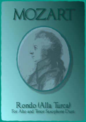 Book cover for Rondo Alla Turca, W A Mozart, Alto and Tenor Saxophone Duet.
