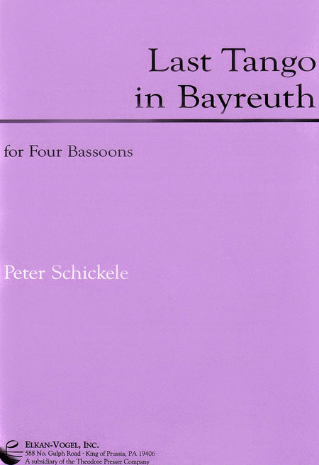 Peter Schickele: Last Tango In Bayreuth