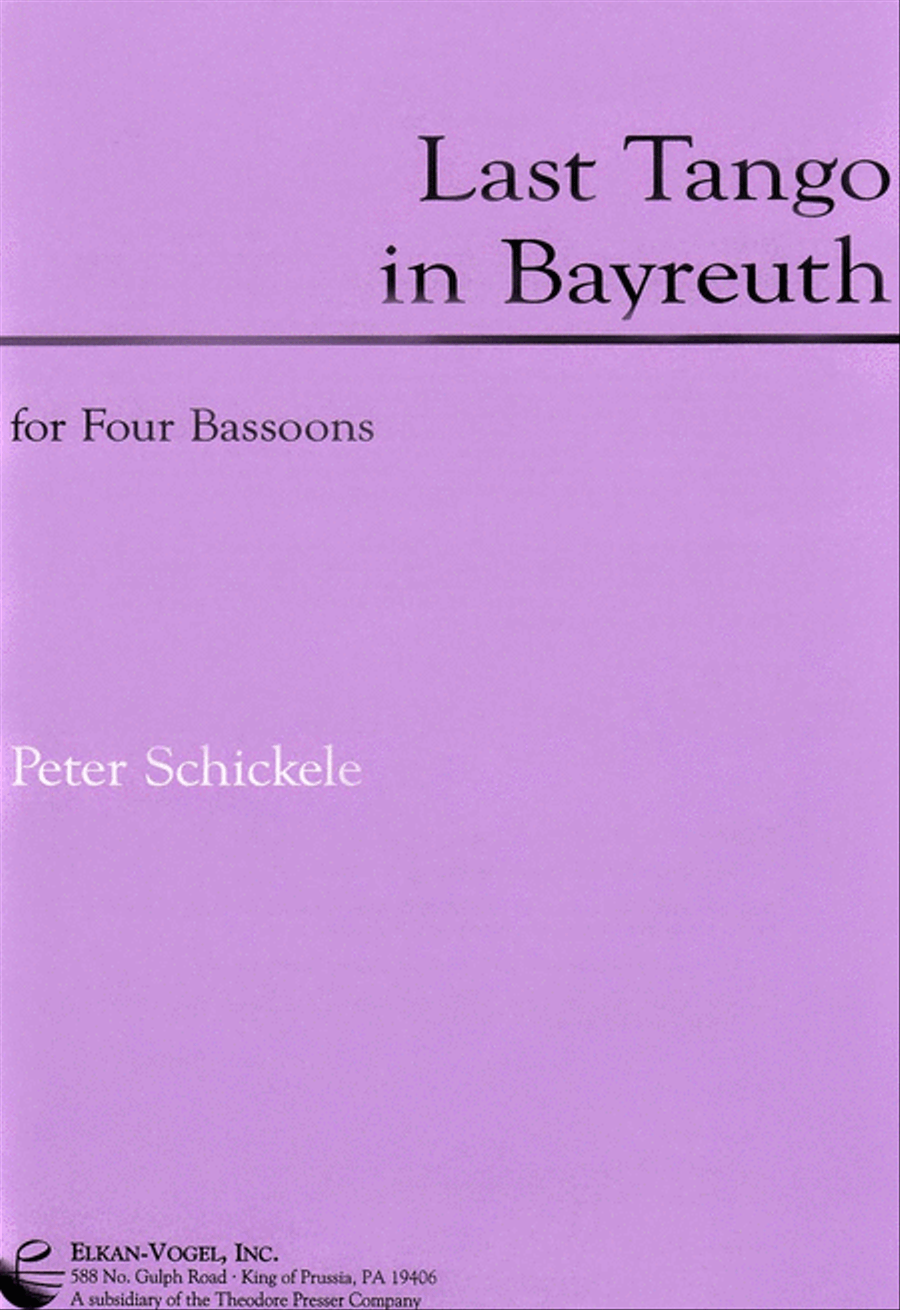 Last Tango in Bayreuth Bassoon Quartet scores gallery preview page 1