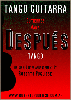 Book cover for Despues - guitar tango