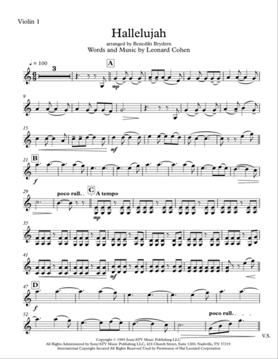 Hallelujah Hallelujah String Quartet scores gallery preview page 5
