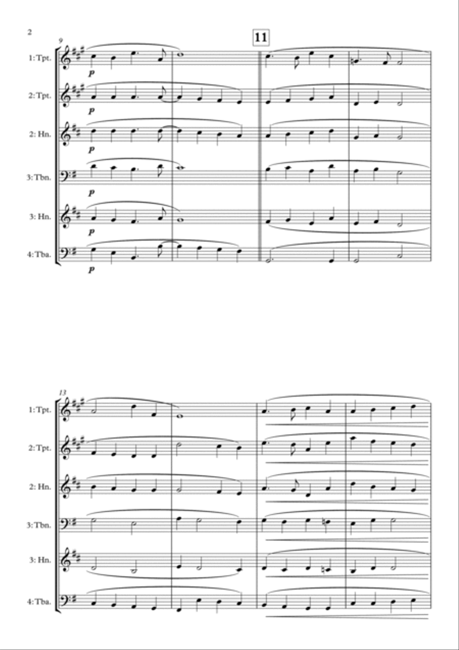 In The Bleak Midwinter by Harold Darke - BRASS QUARTET/QUINTET Brass Quartet scores gallery preview page 4