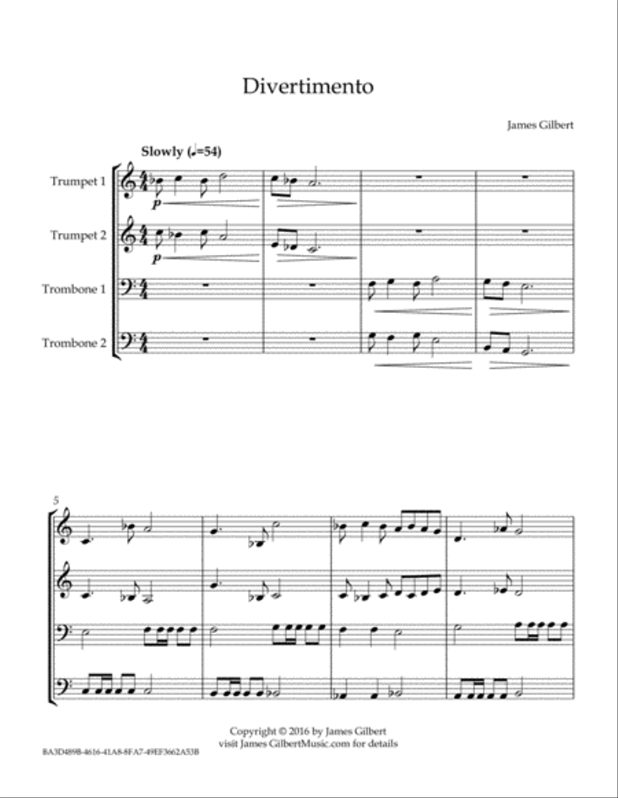 Divertimento Brass Ensemble scores gallery preview page 4