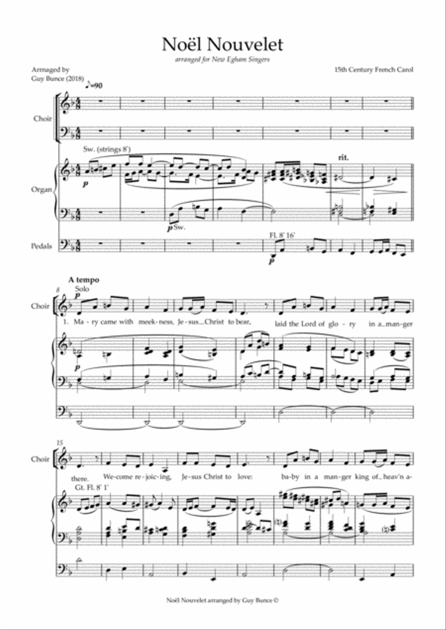 Noel Nouvelet 4-Part scores gallery preview page 1