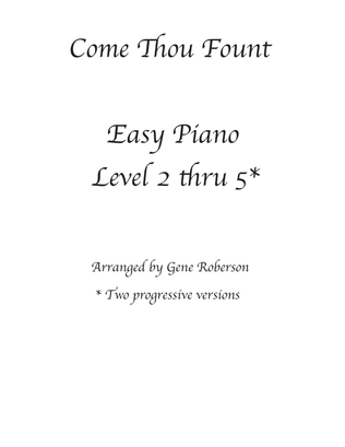 Book cover for Come Thou FOunt of Every Blessing Piano Level 2 - 5