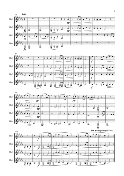 Schubert: Moment Musical No.6 in Ab D780 Op.94 - horn quartet image number null