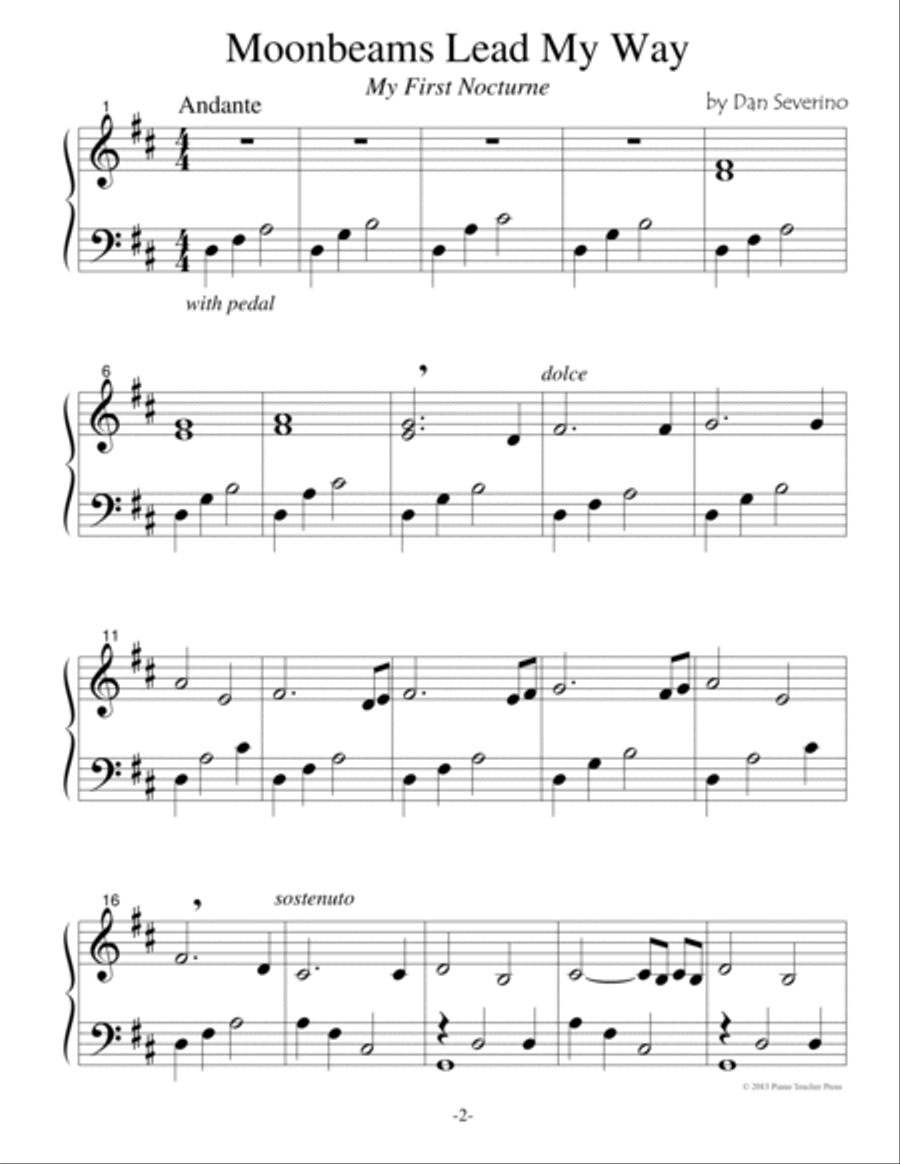 Moonbeams Lead My Way Moonbeams Lead My Way Piano Solo scores gallery preview page 2