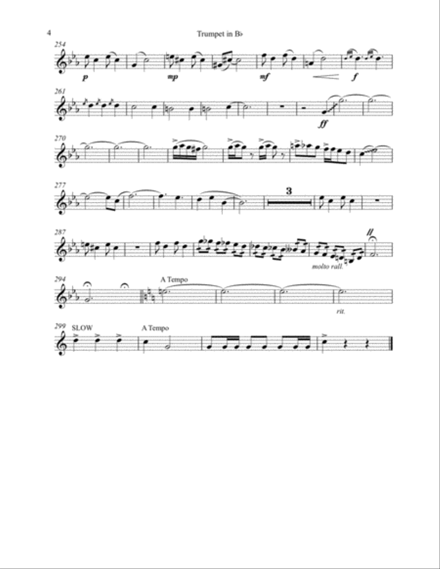 A Waltz for Life after Death Trumpet Solo scores gallery preview page 4