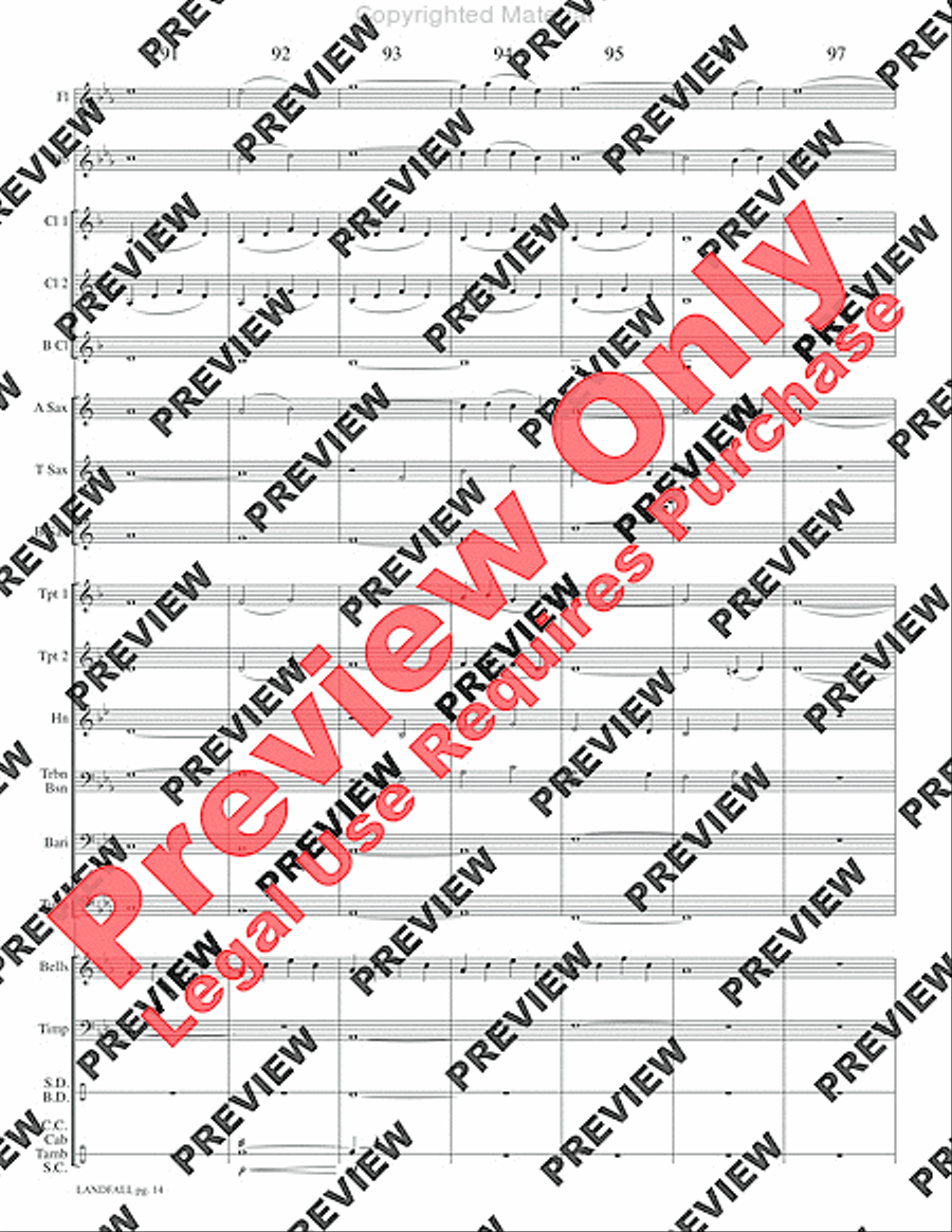 Landfall Concert Band scores gallery preview page 17