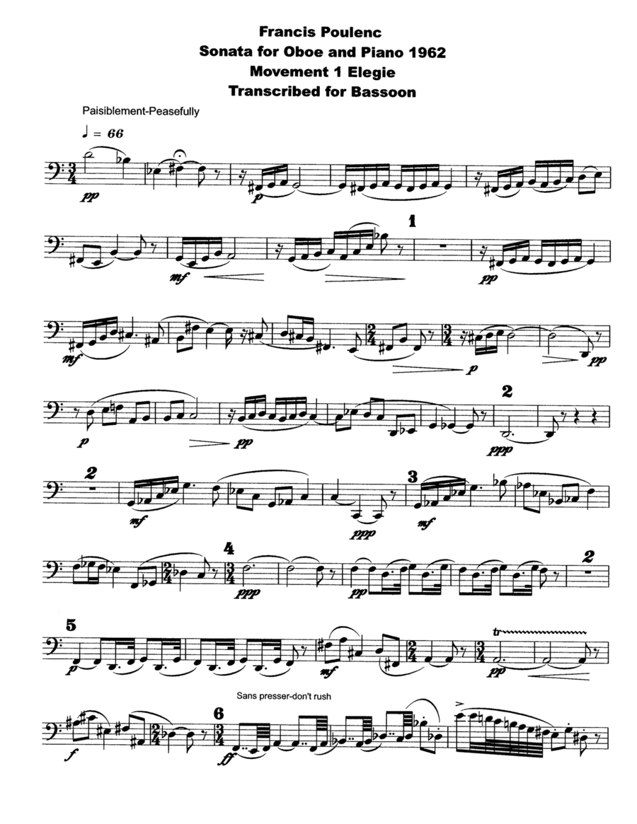 Sonata Sonata Bassoon Solo scores gallery preview page 1