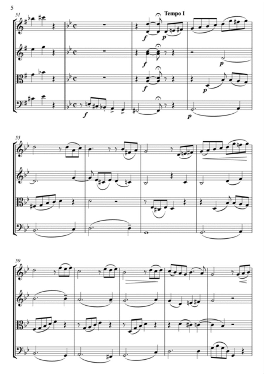 June-Barcarolle String Quartet scores gallery preview page 6