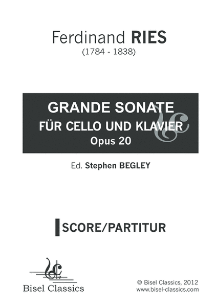 Grande Sonate fur Cello und Klavier, Opus 20