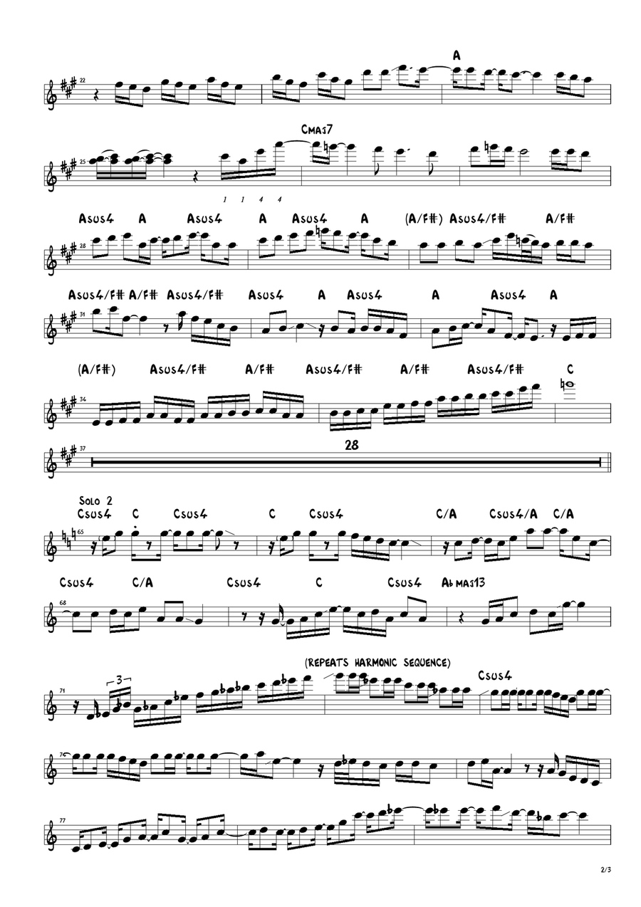 Facing West Electric Guitar scores gallery preview page 2