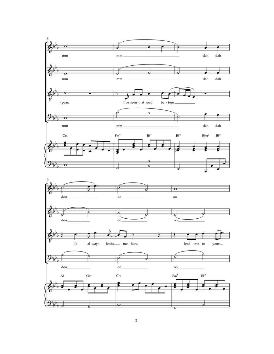 The Long And Winding Road (arr. Simon Foxley) 4-Part scores gallery preview page 2