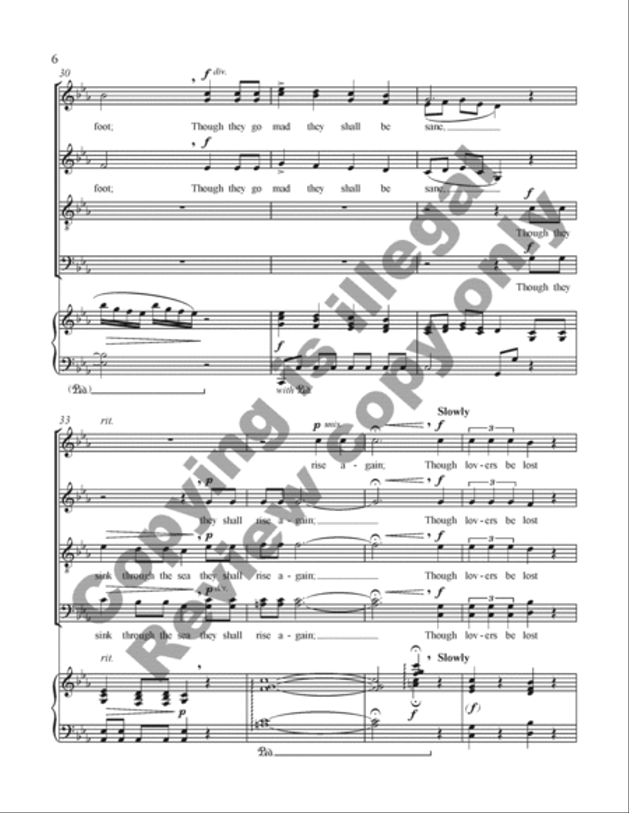 And Death Shall Have No Dominion 4-Part scores gallery preview page 21