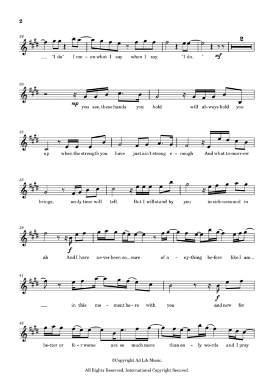 When I Say I Do B-Flat Clarinet scores gallery preview page 2