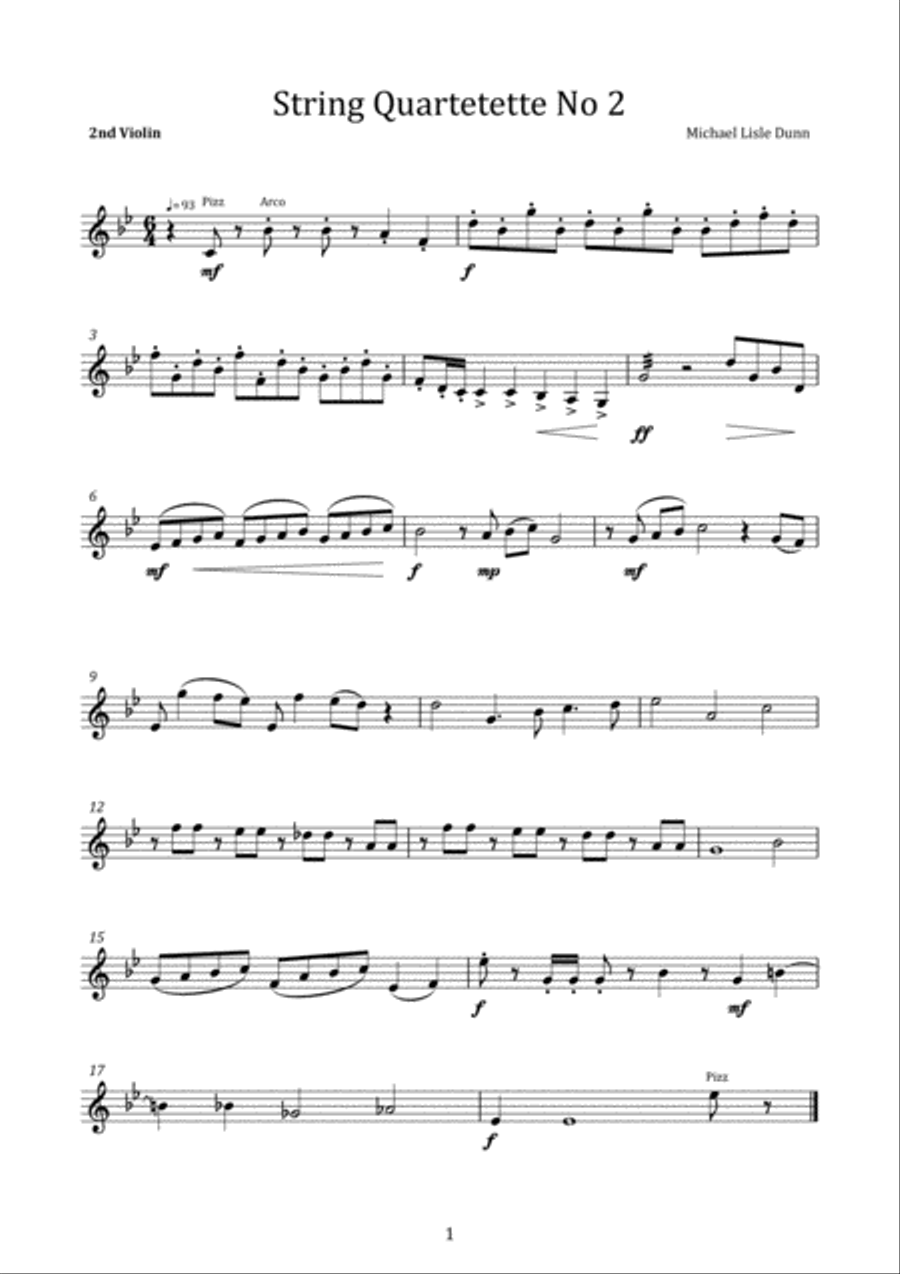 String Quartetette No 2 String Quartet scores gallery preview page 2