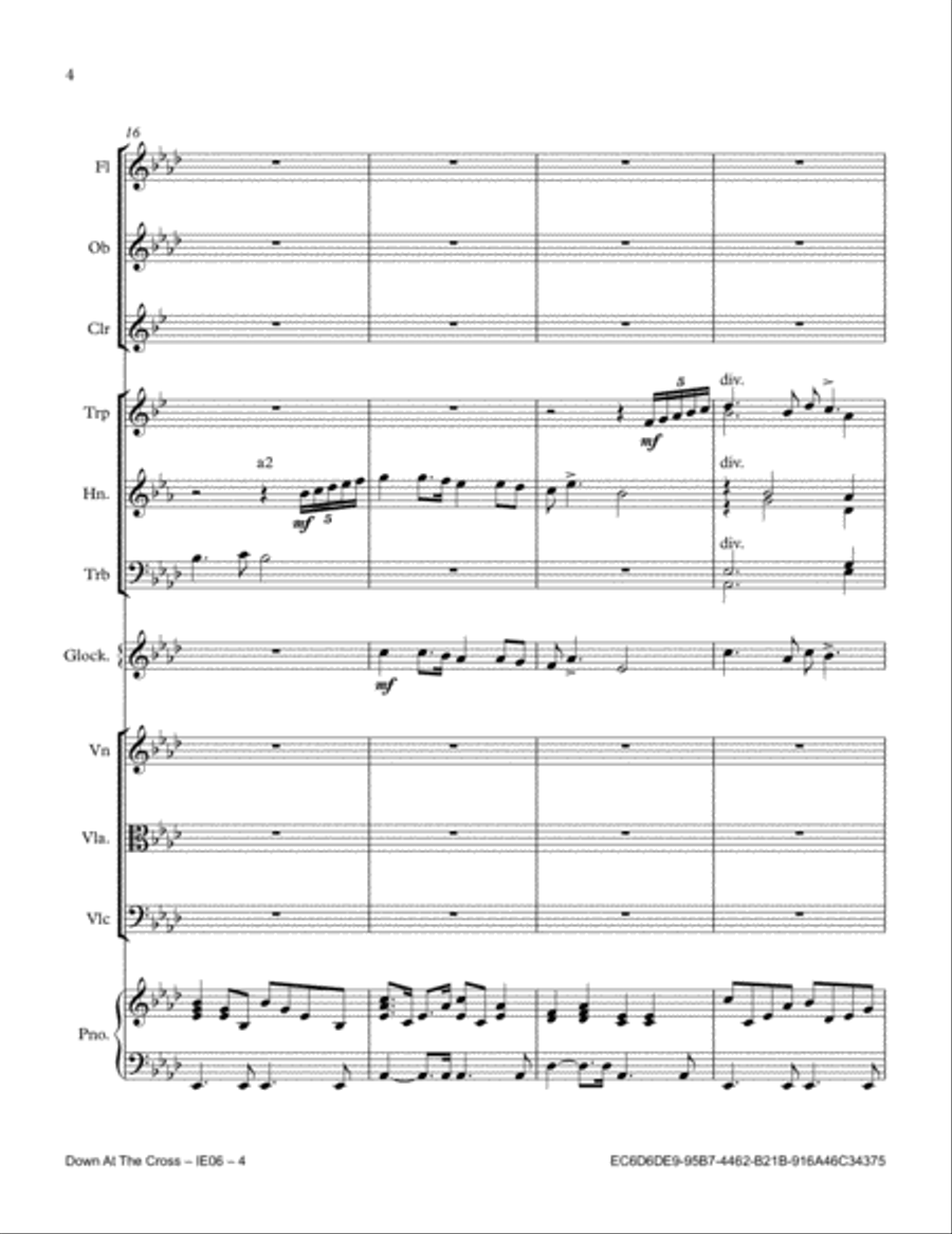 Down At The Cross Full Orchestra scores gallery preview page 4