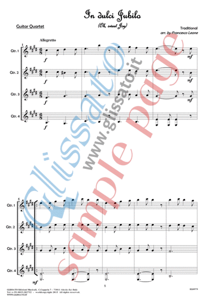 10 Easy Christmas Tunes - Guitar Quartet (score ) image number null