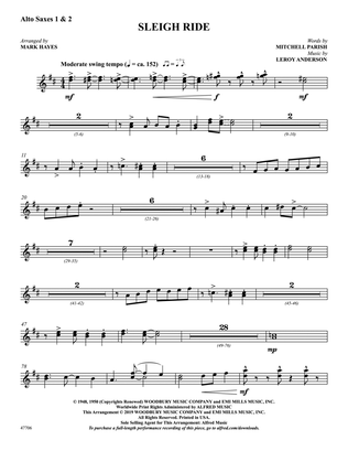 Sleigh Ride: 1st & 2nd E-flat Alto Saxophone