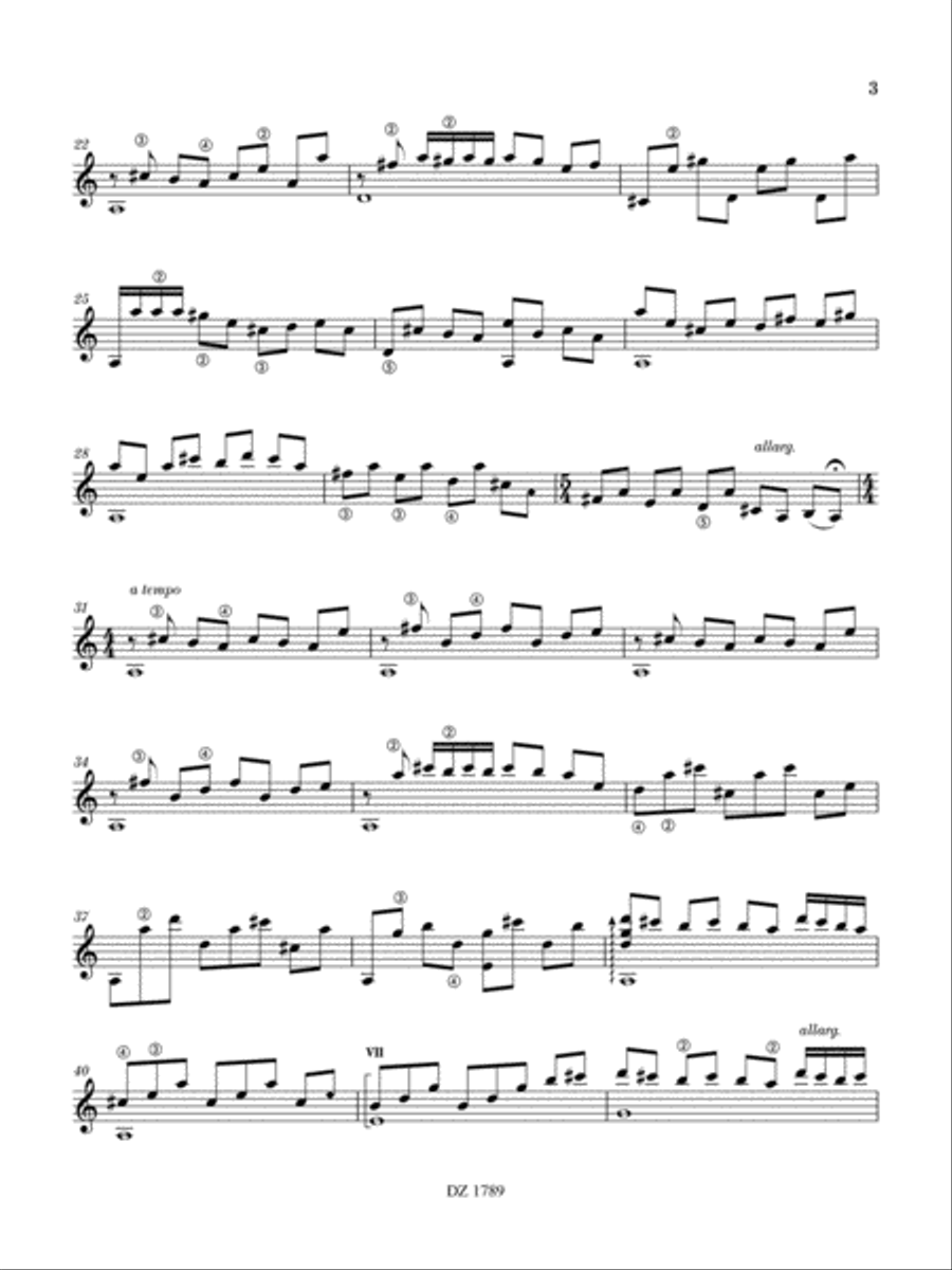 Longue distance / Impromptu Classical Guitar scores gallery preview page 3