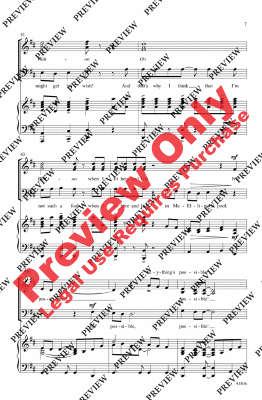 It's Possible (In McElligot's Pool) 3-Part scores gallery preview page 7