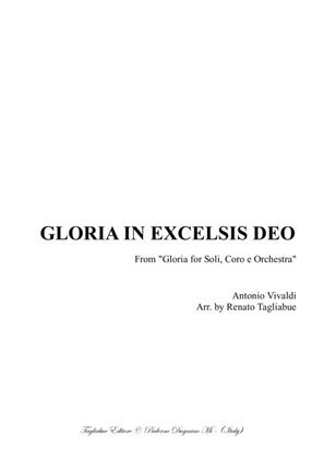 Book cover for GLORIA IN EXCELSIS DEO - From "Gloria - RV 589 - Vivaldi" - For SATB Choir and Piano/Organ