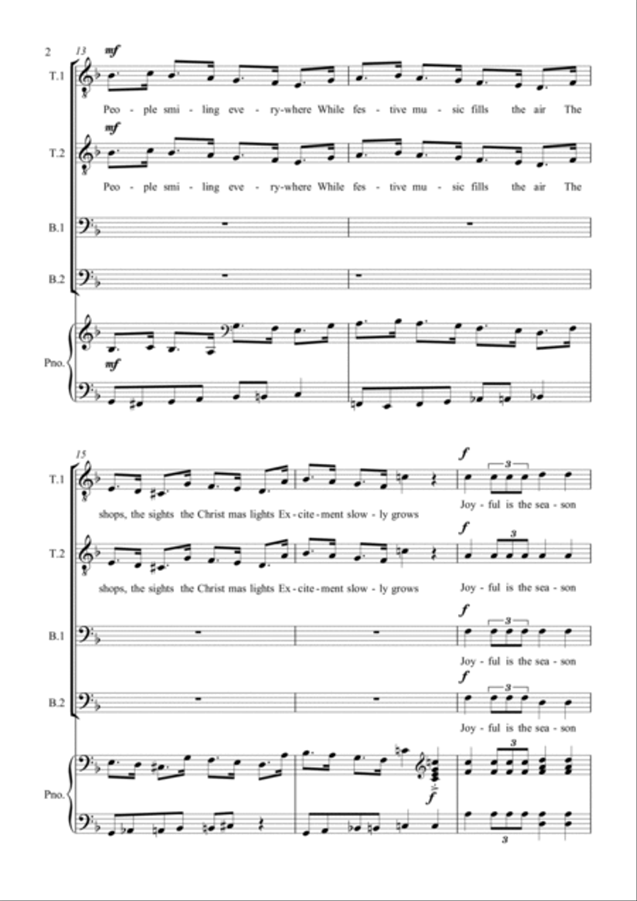 The Nutcracker Song TTBB scores gallery preview page 2