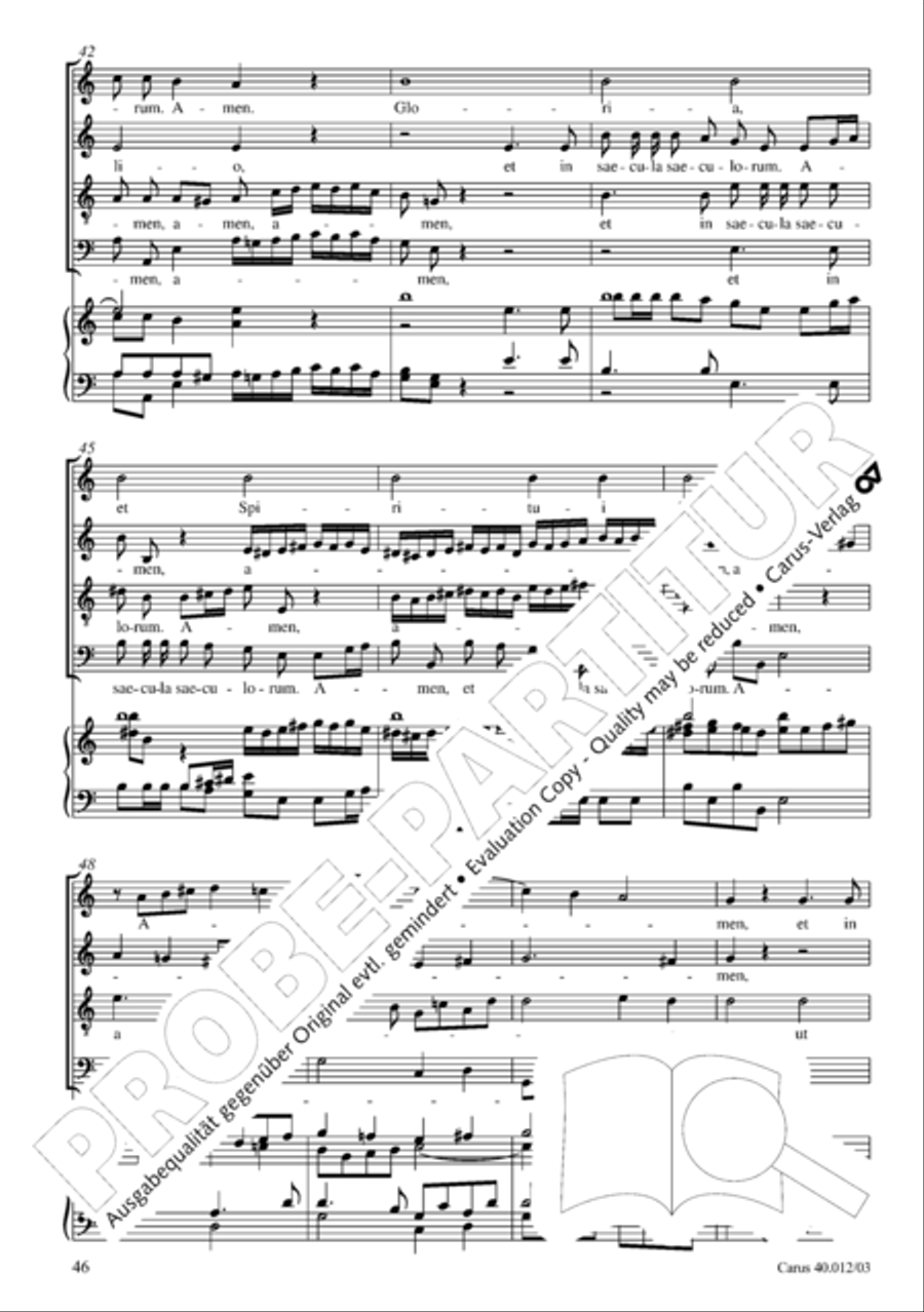 Beatus vir (How blest is he) Psalm 111 4-Part scores gallery preview page 47