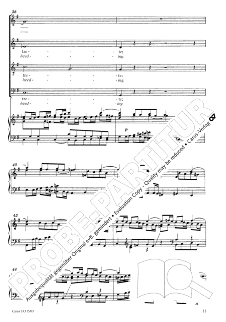 O my spirit, be prepared (Mache dich, mein Geist, bereit) 4-Part scores gallery preview page 12