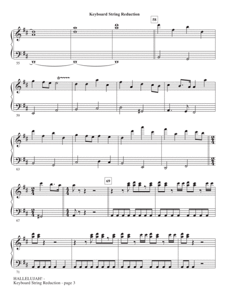 Hallelujah! (from Messiah Rocks) - Keyboard String Reduction