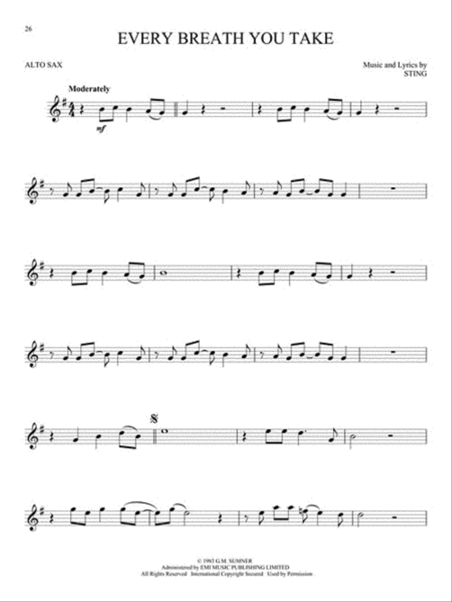 VH1's 100 Greatest Songs of Rock and Roll Alto Saxophone scores gallery preview page 3