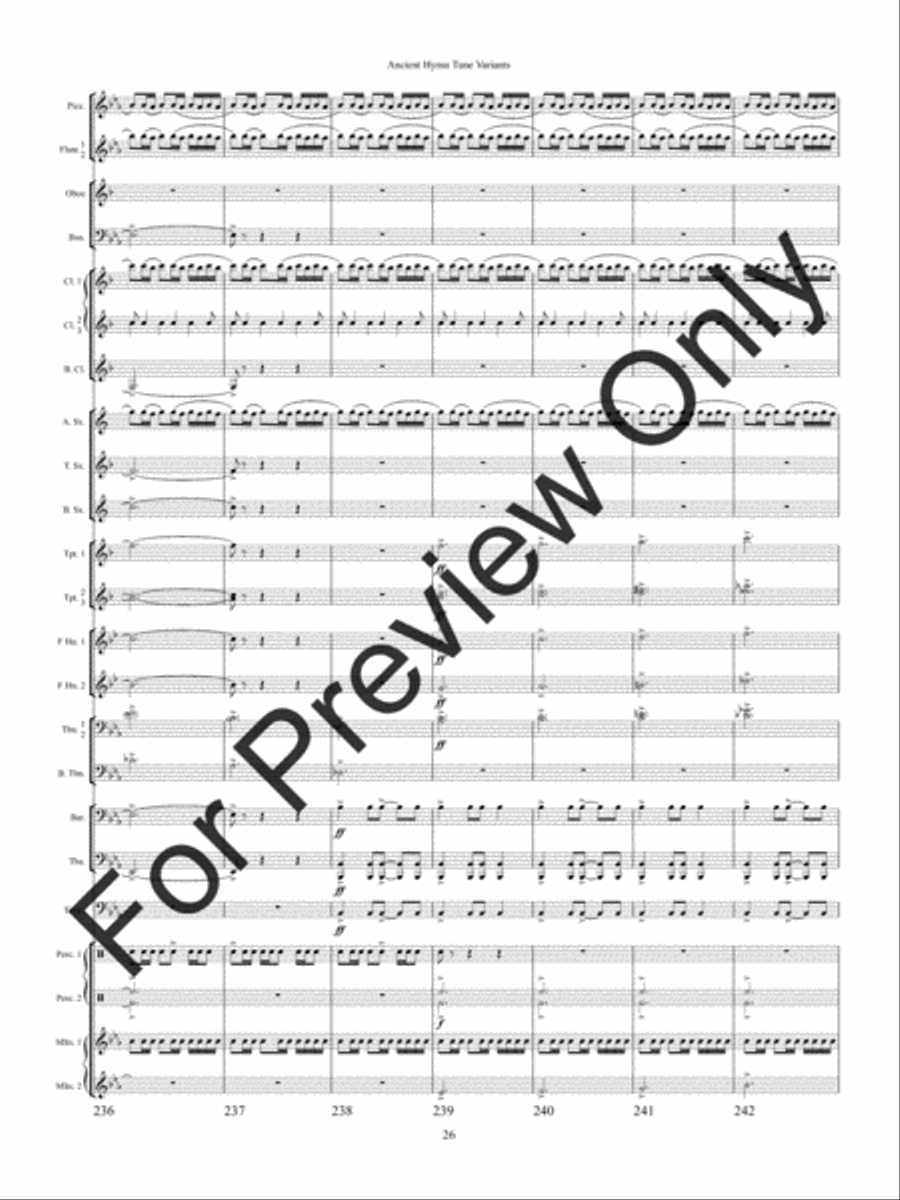 Ancient Hymn Tune Variants Concert Band scores gallery preview page 29
