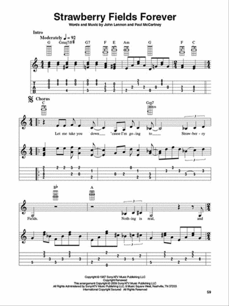 The Beatles for Banjo Electric Guitar scores gallery preview page 5
