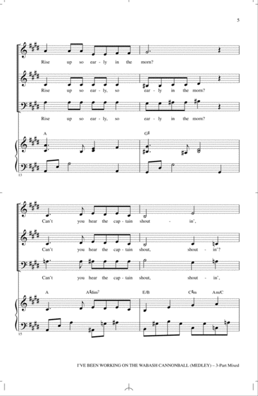 I've Been Working On The Wabash Cannonball 3-Part scores gallery preview page 3