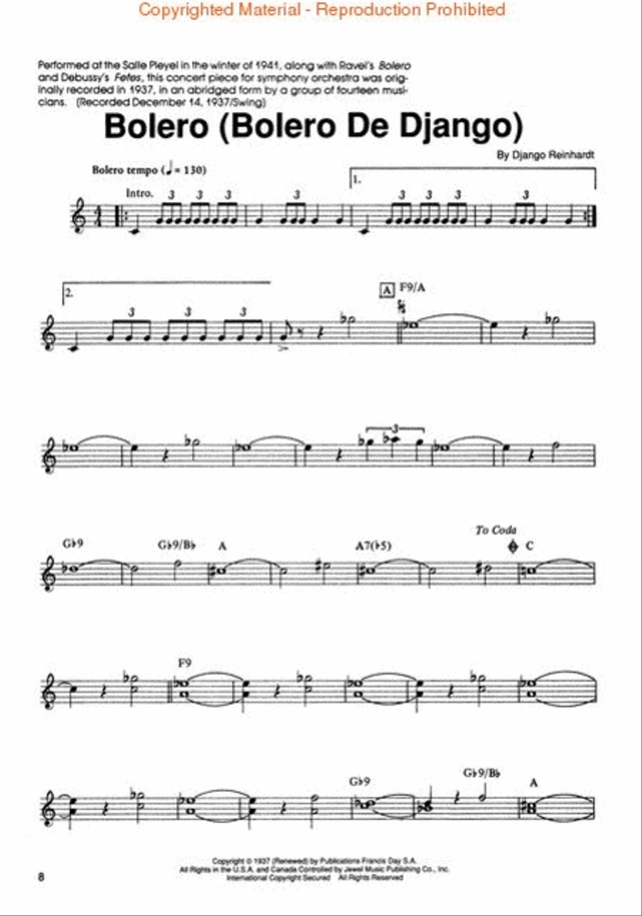 Django Reinhardt Anthology Electric Guitar scores gallery preview page 2