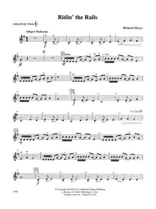Ridin' the Rails: 3rd Violin (Viola [TC])