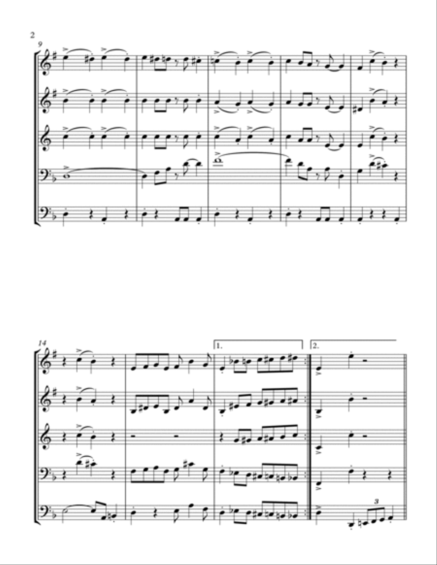 That's a Plenty: Brass Quintet Brass Quintet scores gallery preview page 2