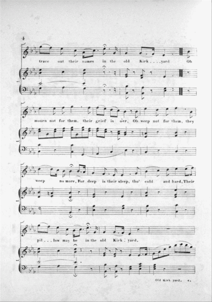 The Old Kirk Yard. A Favorite Ballad Voice scores gallery preview page 3