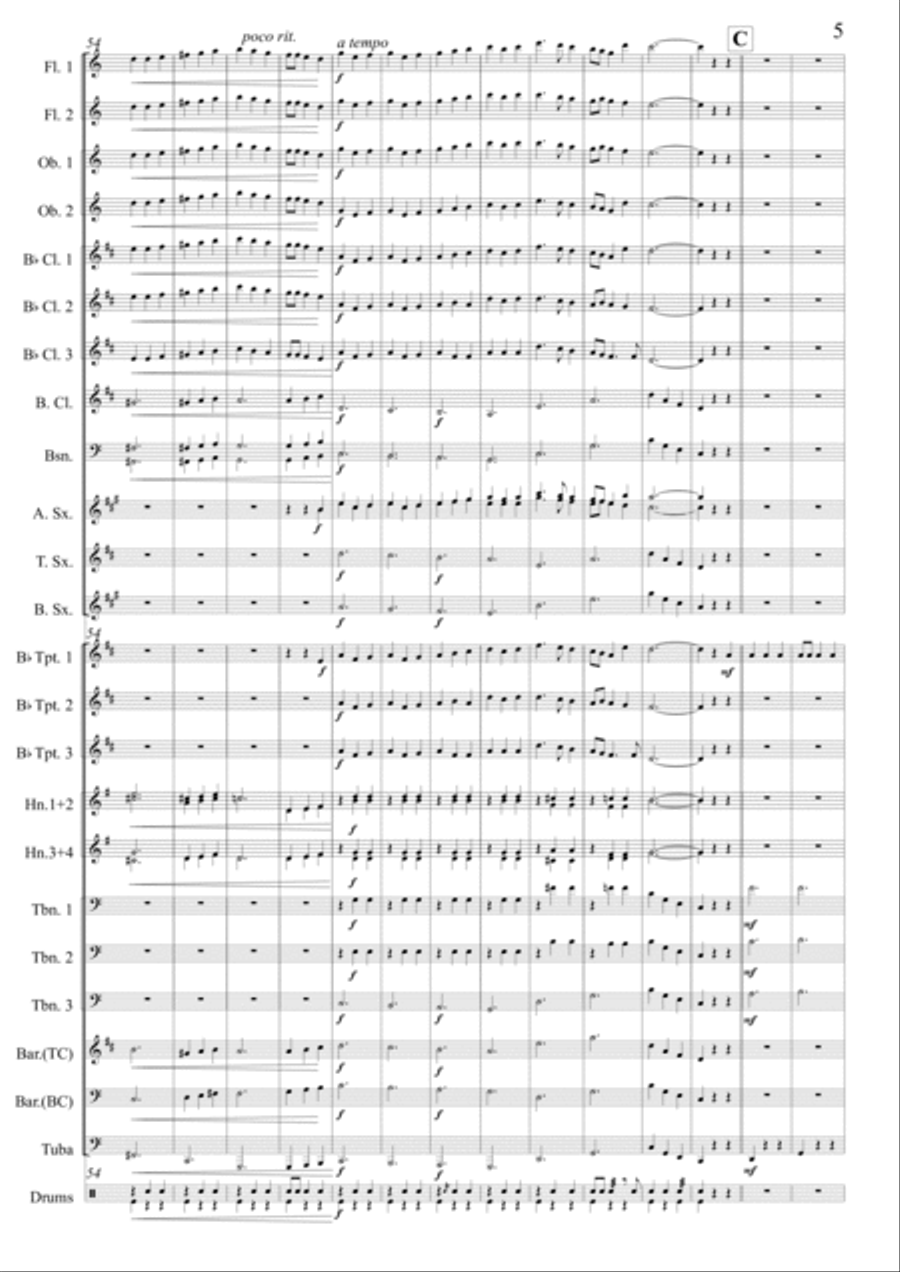 Poisoning Pigeons in the Park Concert Band scores gallery preview page 6