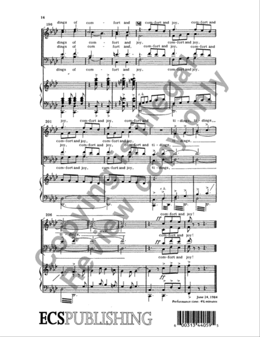 Christmas Trilogy: 3. God Rest Ye Merry, Gentlemen 4-Part scores gallery preview page 33