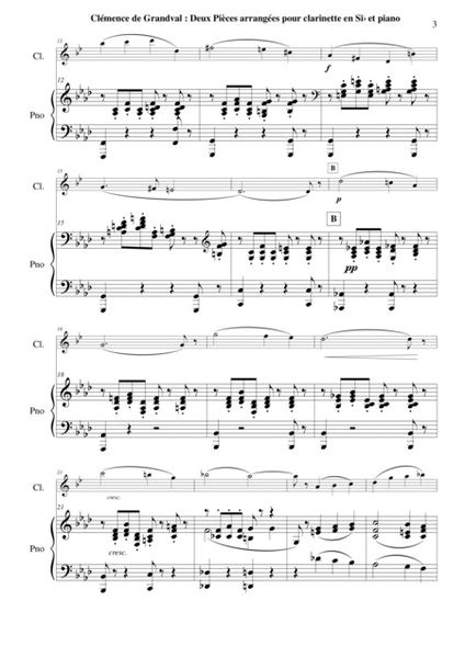 Deux Pièces: Lamento et Scherzetto for Bb clarinet and piano