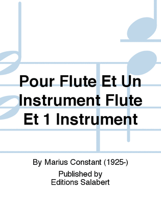 Pour Flute Et Un Instrument Flute Et 1 Instrument