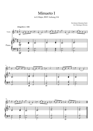 Minueto I in G Major, BWV Anhang 114 (Violin and Piano)