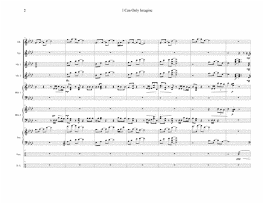 I Can Only Imagine I Can Only Imagine Percussion Ensemble scores gallery preview page 2